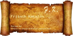 Fritsch Katalin névjegykártya